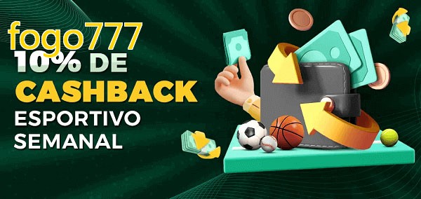 10% de bônus de cashback na fogo777